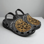 Classic Clogs Golden Ancient Aztec Art