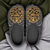 Classic Clogs Golden Ancient Aztec Art
