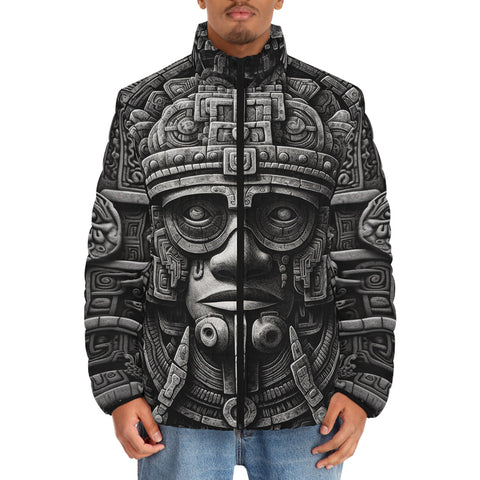Down-Padded Puffer Jacket Aztec Stone Carving