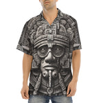 Hawaiian Shirt Aztec Stone Carving