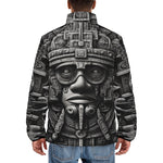 Down-Padded Puffer Jacket Aztec Stone Carving