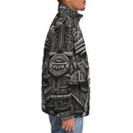 Down-Padded Puffer Jacket Aztec Stone Carving