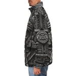 Down-Padded Puffer Jacket Aztec Stone Carving