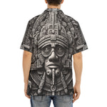 Hawaiian Shirt Aztec Stone Carving