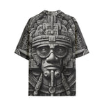 Hawaiian Shirt Aztec Stone Carving