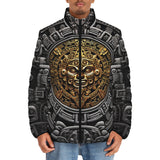 Down-Padded Puffer Jacket Golden Aztec Symbol