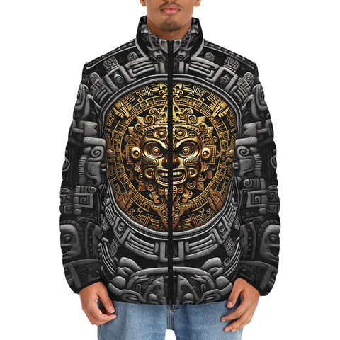 Down-Padded Puffer Jacket Golden Aztec Symbol