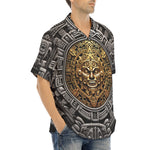 Hawaiian Shirt Golden Aztec Symbol