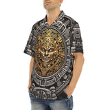 Hawaiian Shirt Golden Aztec Symbol