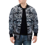 Bomber Jacket Mayan Stone Carving