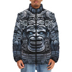 Down-Padded Puffer Jacket Mayan Stone Carving