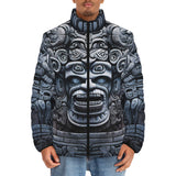 Down-Padded Puffer Jacket Mayan Stone Carving
