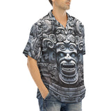 Hawaiian Shirt Mayan Stone Carving