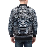 Bomber Jacket Mayan Stone Carving