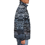 Down-Padded Puffer Jacket Mayan Stone Carving