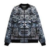 Bomber Jacket Mayan Stone Carving