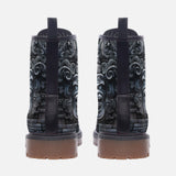 Leather Boots Mayan Stone Carving