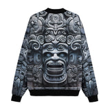 Bomber Jacket Mayan Stone Carving