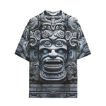 Hawaiian Shirt Mayan Stone Carving