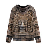 Men's Zip Up Hoodie Aztec Temple Stone Carving