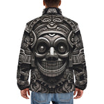 Down-Padded Puffer Jacket Ancient Mayan Art