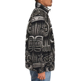 Down-Padded Puffer Jacket Ancient Mayan Art
