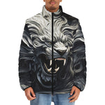 Down-Padded Puffer Jacket Creepy Lion Carving