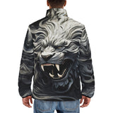Down-Padded Puffer Jacket Creepy Lion Carving