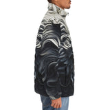 Down-Padded Puffer Jacket Creepy Lion Carving