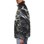 Down-Padded Puffer Jacket Creepy Lion Carving