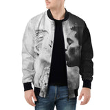 Bomber Jacket Black and White Kiss