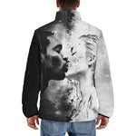 Down-Padded Puffer Jacket Black and White Kiss