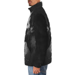 Down-Padded Puffer Jacket Black and White Kiss