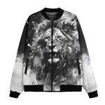 Bomber Jacket Watercolor Lion Art