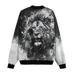 Bomber Jacket Watercolor Lion Art