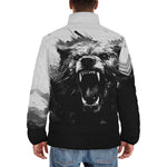 Down-Padded Puffer Jacket Angry Bear Black and White