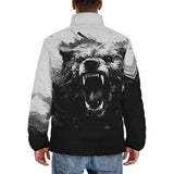 Down-Padded Puffer Jacket Angry Bear Black and White