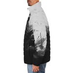 Down-Padded Puffer Jacket Angry Bear Black and White