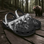Classic Clogs Angry Bear Black and White