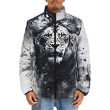 Down-Padded Puffer Jacket Lion Drips and Splatters Style