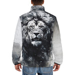 Down-Padded Puffer Jacket Lion Drips and Splatters Style