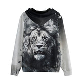 Men's Zip Up Lion Drips and Splatters Style