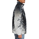 Down-Padded Puffer Jacket Lion Drips and Splatters Style