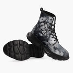 Casual Leather Chunky Boots Lion Drips and Splatters Style