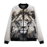 Bomber Jacket Gray Watercolor Lion