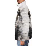 Down-Padded Puffer Jacket Gray Watercolor Lion