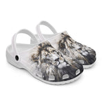 Classic Clogs Gray Watercolor Lion