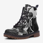 Leather Boots Geometric Postmodern