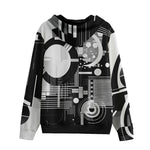 Men's Zip Up Hoodie Geometric Postmodern