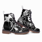 Leather Boots Geometric Postmodern